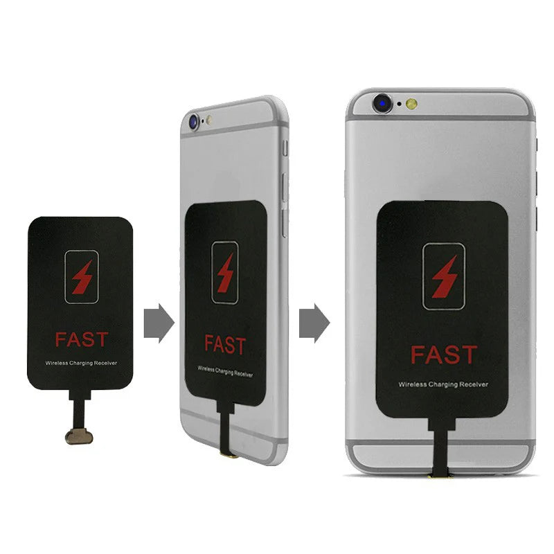 10W 5V Wireless Receiver Coil for IPhone5 6 7 Type C Universal Wireless Charging Adapter for Samsung Huawei Xiaomi