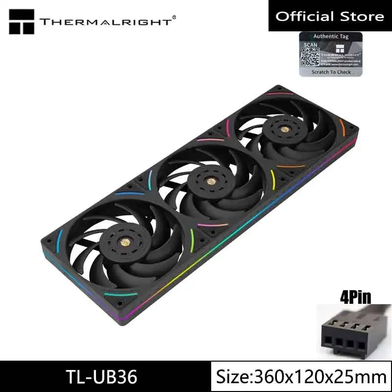 Thermalright TL-UB36/24 Integrated row fan,120x25mm,One-line connection to the motherboard，high-performance chassis cooling fan