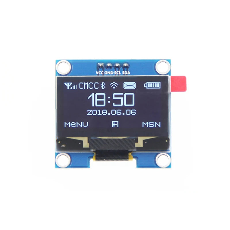 1.3 Inch OLED Display Module 1.3" IIC I2C SH1106 128X64 4Pin Blue/White OLED Screen Module for Arduino IDE/Raspberry Pi