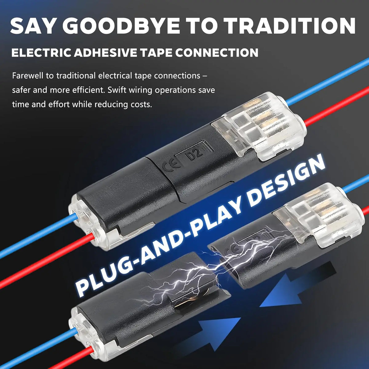 80PCS Plug-In Quick Wire Connectors Reusable Terminal Block Set, Lever Lock Electrical Cable Connectors, 30x 1-Pin & 50x 2-Pin Splicing Connectors for Solid & Stranded Wires, DIY Home Wiring