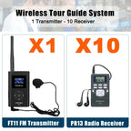 Retekess FT11 0.3W Wireless FM Broadcast Transmitter MP3 Portable for Church Car Meeting Support TF Card AUX Input