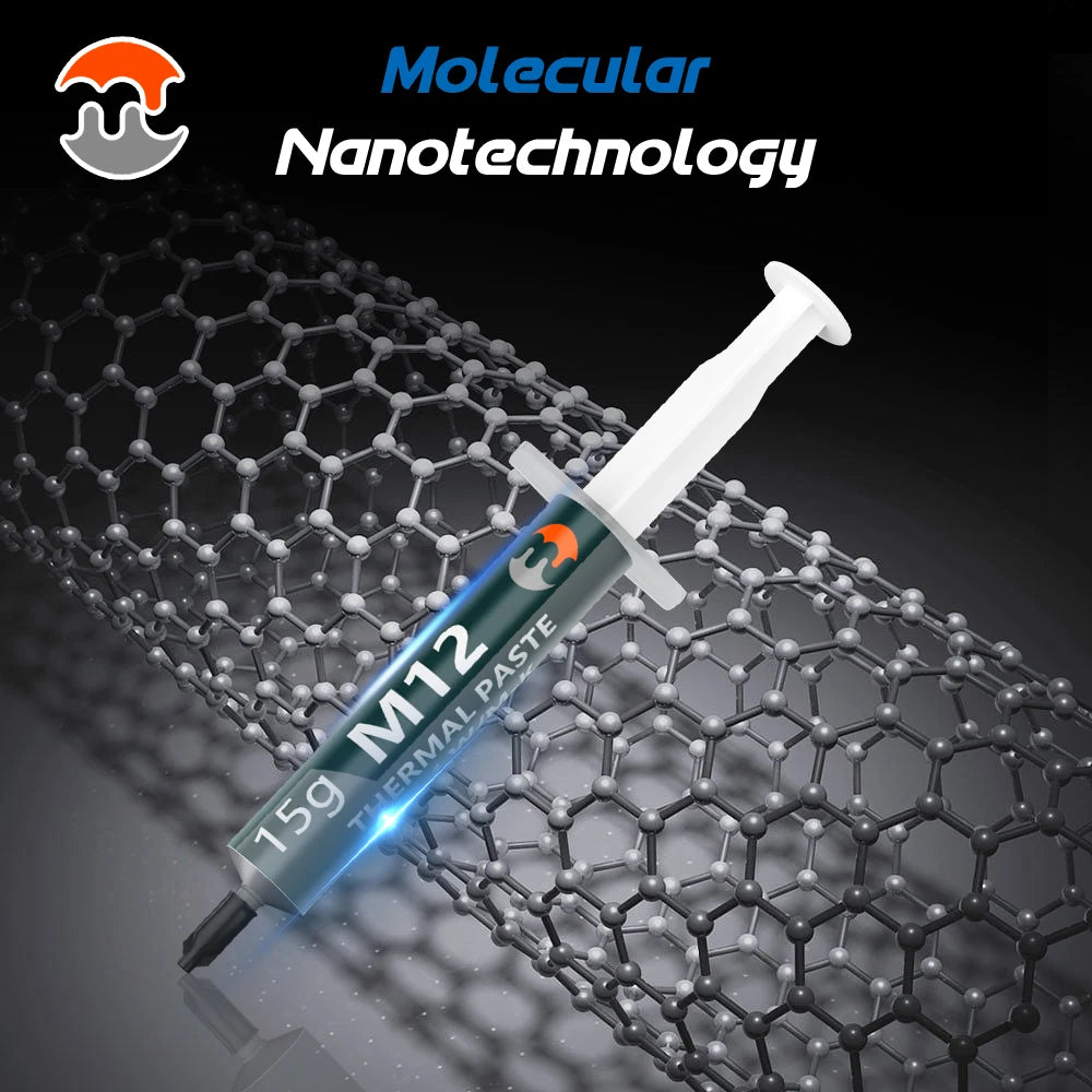 MJ M12 High Performance Thermal Paste Efficient Heat Transfer Compound for Applications Ideal for Laptop Gaming GPU/CPU Cooling