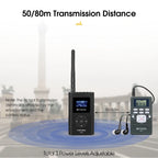 Retekess FT11 0.3W Wireless FM Broadcast Transmitter MP3 Portable for Church Car Meeting Support TF Card AUX Input