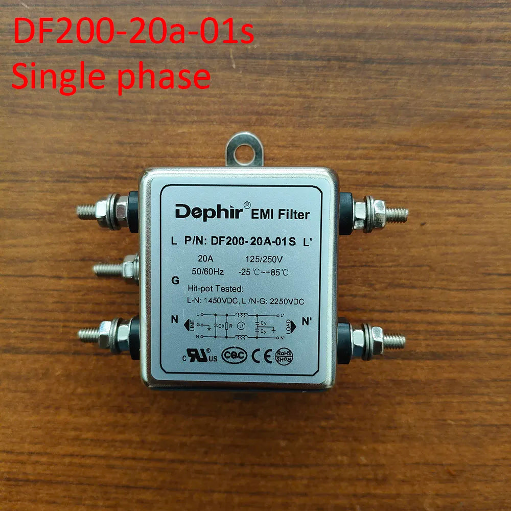 Professional 3 Phase EMI Power Filter 30A 380VAC for laser Engraving Machine cnc router, P/N: DF300-30A-02