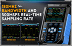 FNIRSI DPOX180H Handheld Dual Channel Digital Oscilloscope 180MHz-3DB 2 In 1 Function Signal Generator Fluorescence Display ZOOM