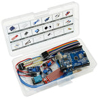 Electronic Basic Starter Kit for arduino Uno R3, Sound sensor, Water level, DHT11, LED,400hole Breadboard, Dupont, Atmelmage328P