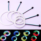 COB LED Ring 5V/12V WS2812 RGB Light Individually Addressable with Built-in IC Compatible with WS2811 27/48/74/96/120mm for Car