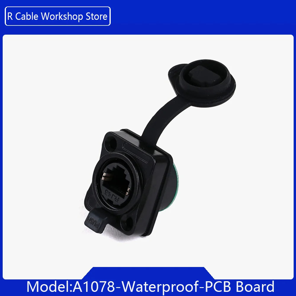 1pc D Type RJ45 Network 8P8C Female Panel Mount PCB Socket RJ45 CAT5/5E/6 Ethernet Extension Adapter Industrial RJ45 Connector