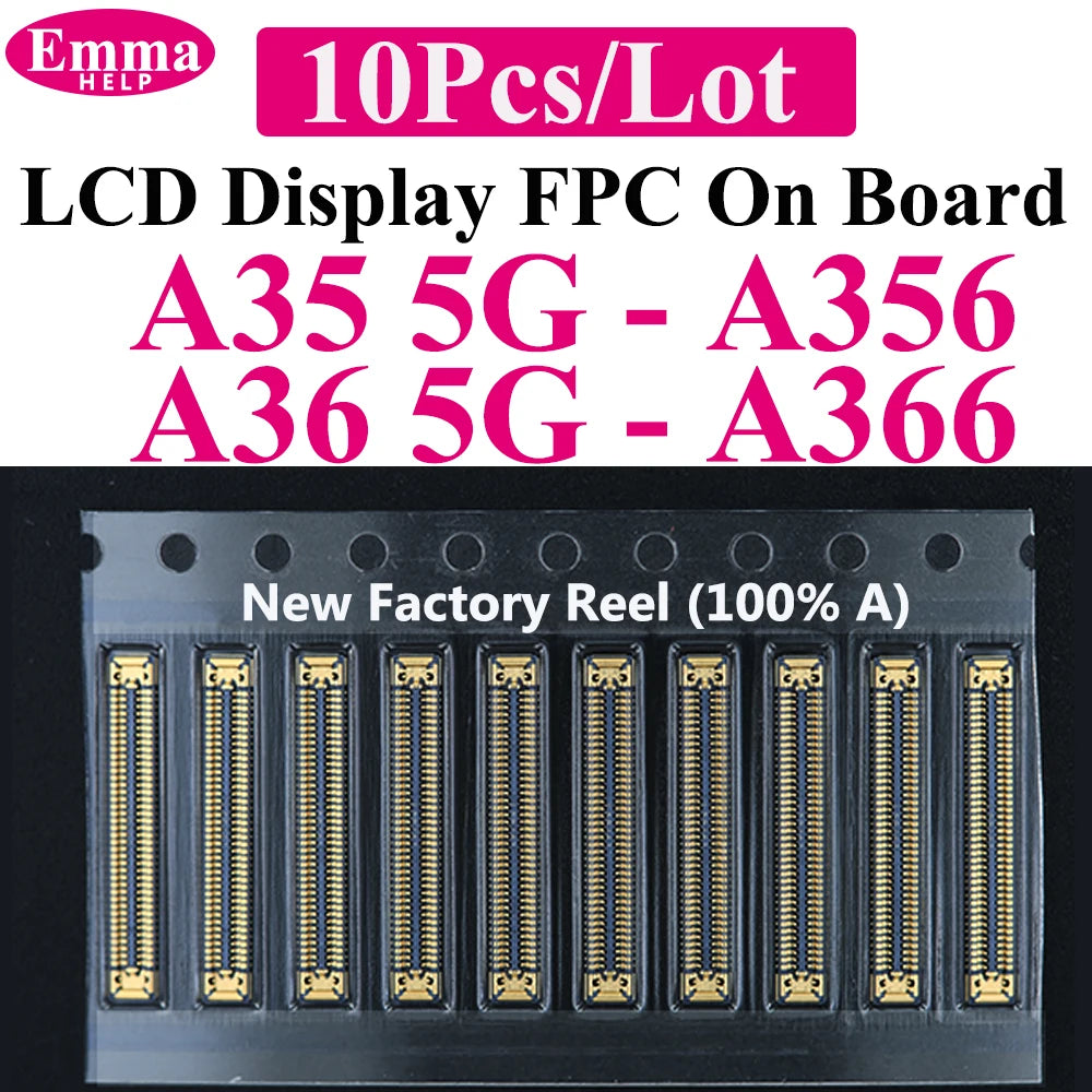 10pcs Connector FPC LCD Screen Motherboard For Samsung A15 A55 A35 A25 A05 A54 A34 A24 A14 A04  Display FPC On Board  78pin