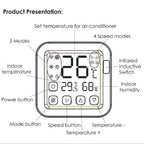 Thermometer Hygrometer With Tuya Temperature Humidity Sensor and AC Remote Backlight Support Work With Yandex Alexa SmartLife