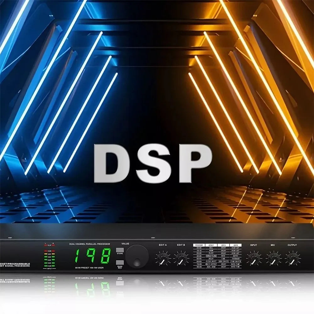 Dual-Channel Programmable Digital Effector 24-Bit Signal Processing Reverb Delay Ktv Stage Performance Effector