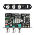 ZK-1001U TPA3116D2 Mono 100W Bluetooth 5.3 Amplifier Board 9-24V Boost AUX USB Bass Treble for DIY TWS Speaker
