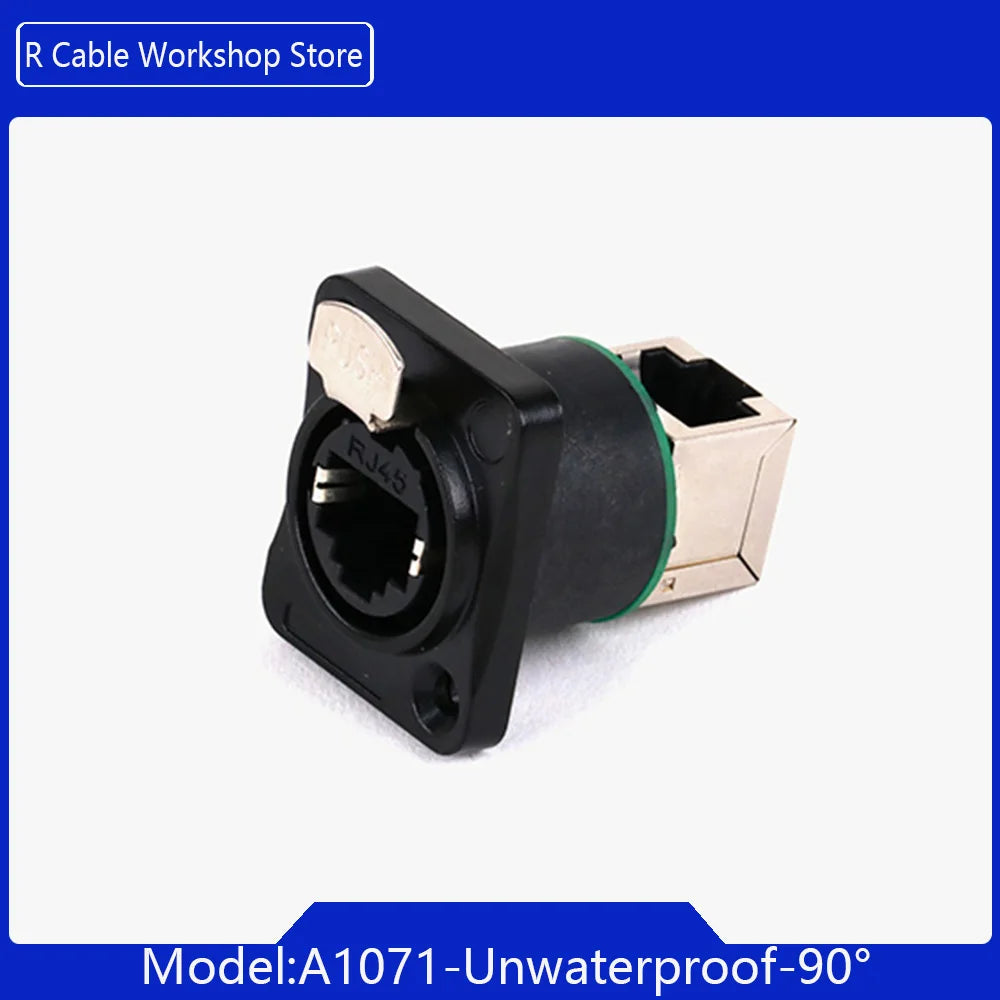 1pc D Type RJ45 Network 8P8C Female Panel Mount PCB Socket RJ45 CAT5/5E/6 Ethernet Extension Adapter Industrial RJ45 Connector