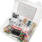 1500PCS Electronic Components Kit Resistor Electrolytic Capacitor  F5mmLED F3mmLED  Diode Transistor  Ceramic Capacitor with Box