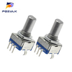 5PCS EC11 Audio Encoder 20 Position Rotary Encoder Code Switch 3Pin Plug-in Type 15mm Half Shaft