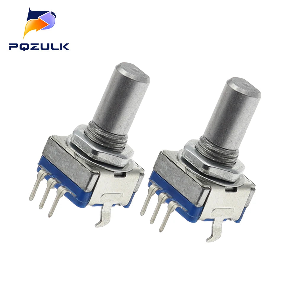 5PCS EC11 Audio Encoder 20 Position Rotary Encoder Code Switch 3Pin Plug-in Type 15mm Half Shaft