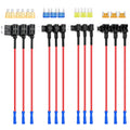 Nilight Automotive Fuse Tap Kit, Car Fuse Adapter Assortment Set, Add-A-Circuit Fuse Holder with Wire and Fuse, Automotive Electrical Accessories for Car Truck SUV, 10PCS/12PCS Combo Set