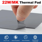 22W 100X50 /100x100 Thermal Pad Silicone Sheet 1mm 1.5mm 2mm 3mm Silicon Thermal Pads Gap Filler Cpu Gpu