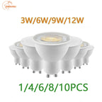 1-10PCS LED spot light GU10 AC220V LED energy saving bulb 3W 6W 9W 12W LED Lamp Spotlight Bulb 38 Degree lampara for home