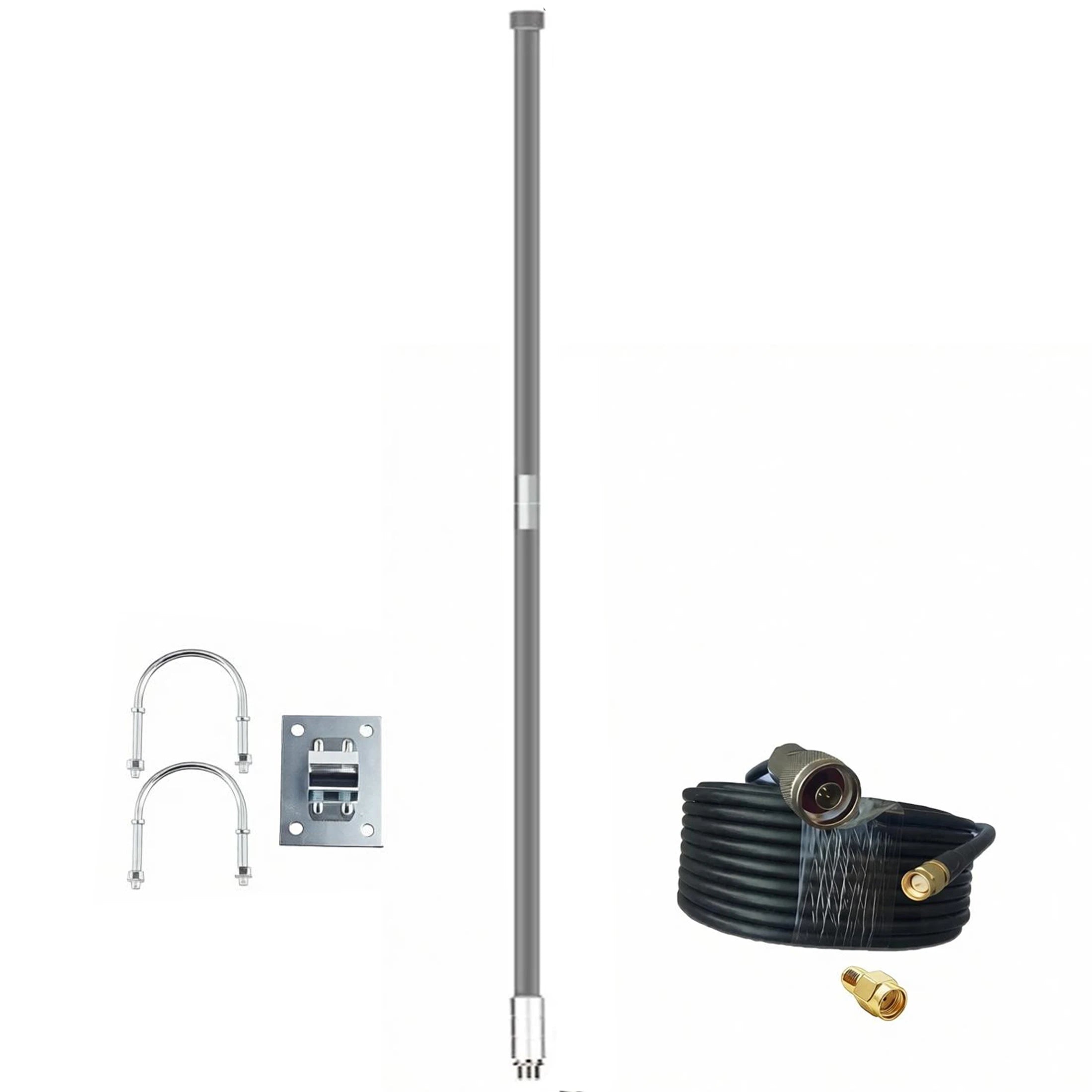 Outdoor Rooftop 2.2m LoRaWAN 868MHz 15dBi Omni-Directional Antenna with Glass Fiber Radome for HNT Mining