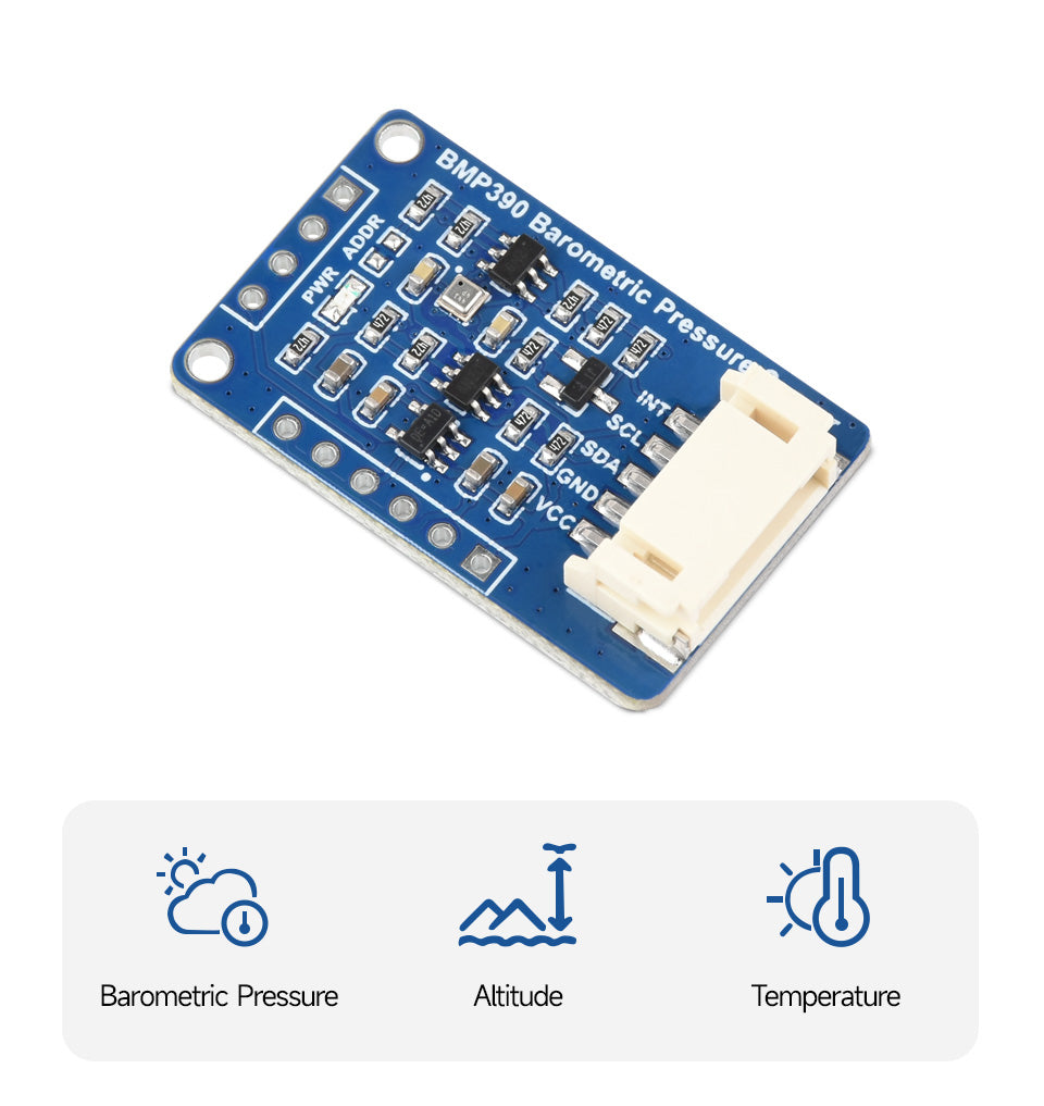 Waveshare BMP390 Barometric Pressure Sensor,Barometric Pressure / Altitude / Temperature Measuring