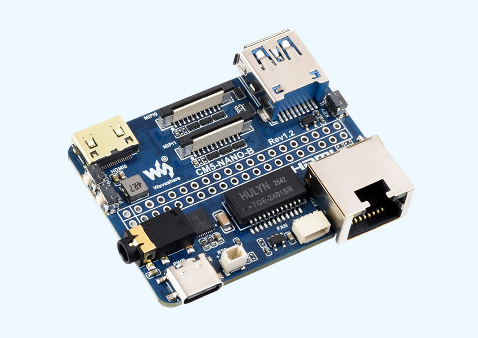 Nano Base Board (A) / (B) for Raspberry Pi Compute Module 5 Lite / EMMC Same Size as CM5 Waveshare CM5-NANO-A-B