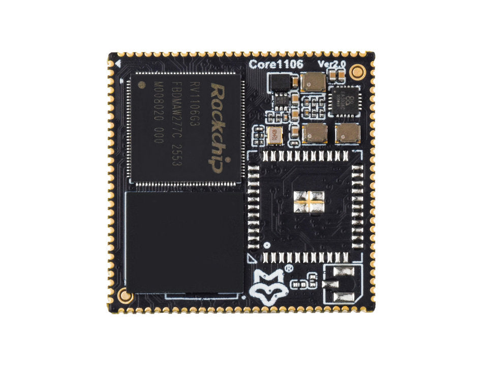 Core11061208,Luckfox Core1106 Core Board Based On Rockchip RV1106 Chip, 8GB eMMC, Integrates ARM Cortex-A7/RISC-V MCU/NPU/ISP Pr