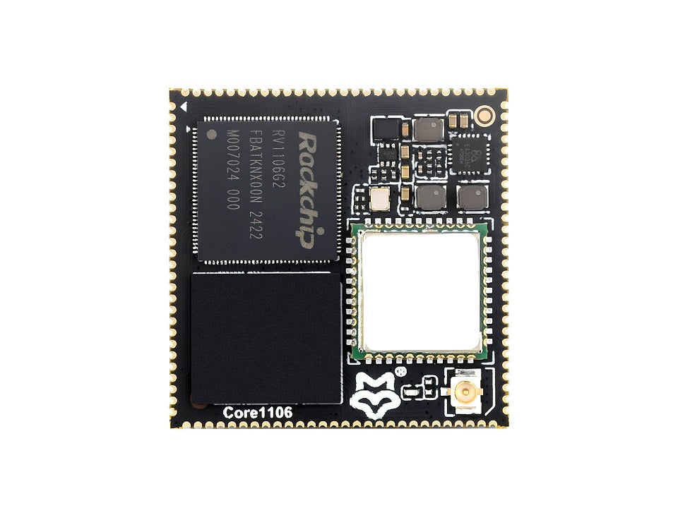 Core11061208,Luckfox Core1106 Core Board Based On Rockchip RV1106 Chip, 8GB eMMC, Integrates ARM Cortex-A7/RISC-V MCU/NPU/ISP Pr