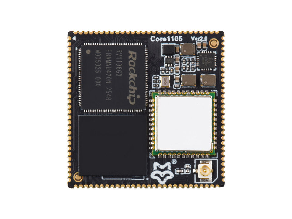 Core11061208,Luckfox Core1106 Core Board Based On Rockchip RV1106 Chip, 8GB eMMC, Integrates ARM Cortex-A7/RISC-V MCU/NPU/ISP Pr