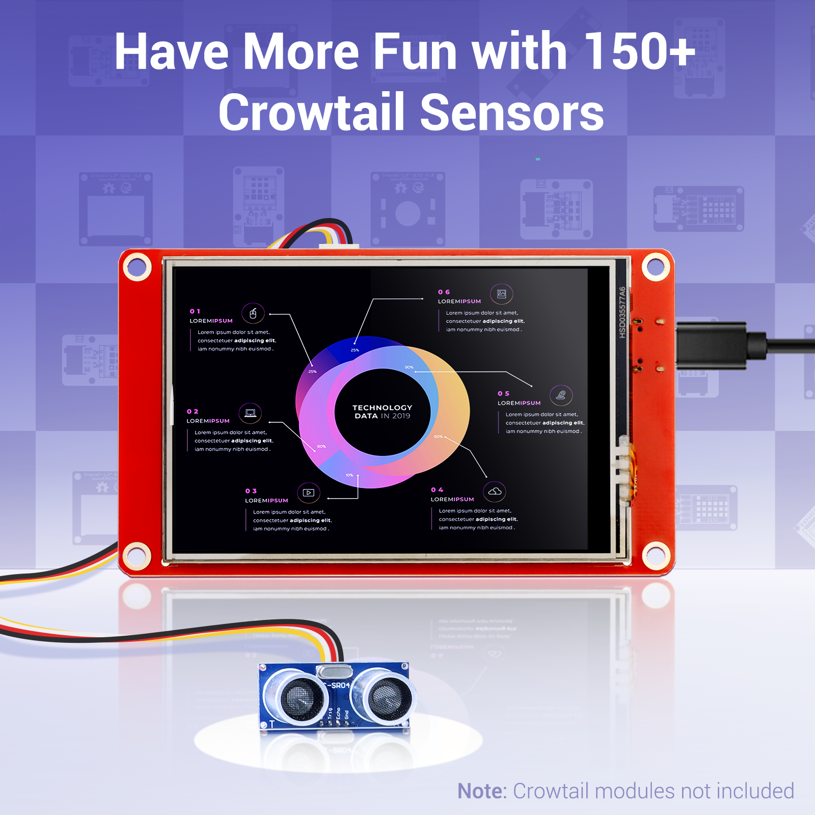 Popular Elecrow CrowPanel 3.5 inch ESP32 HMI 480x320 Display SPI TFT LCD Arduino/LVGL/Micropython Compatible Touch Screen
