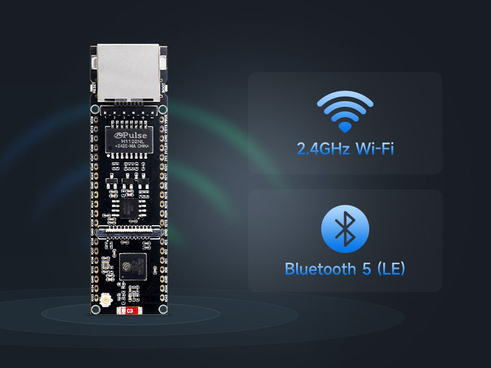 ESP32-S3 ETH Development Board, 10/100Mbps RJ45 Ethernet Port, Wi-Fi & Bluetooth Support, 240MHz Dual Core Processor, ESP32 Eth