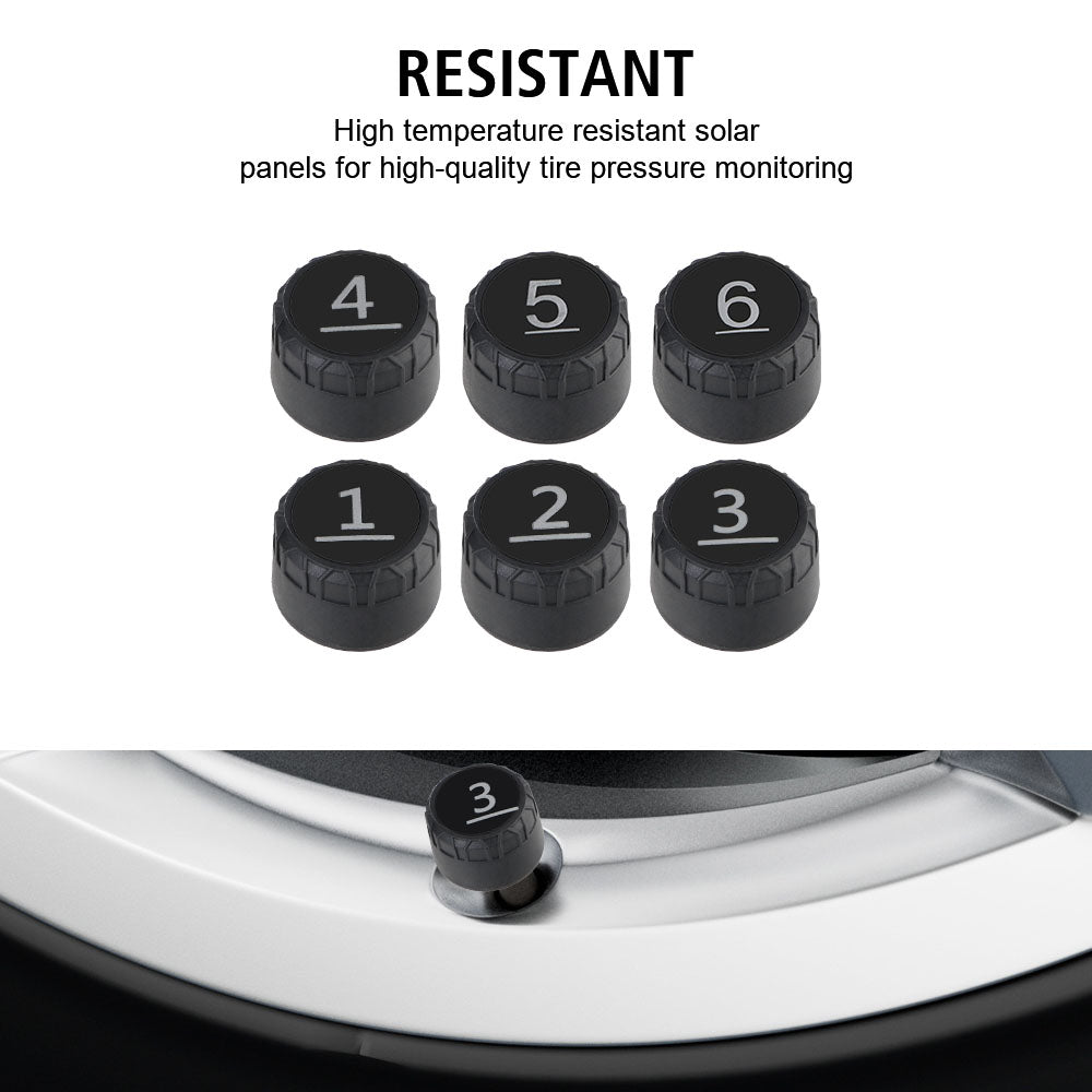 H13 Truck Car Tyre Pressure Monitor 6 External Sensors Tire Pressure Monitoring System Intelligent Temperature Warning Fuel Save
