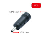 5PCS DC 7909 Power Plug Portable Laptop Travel Charger Adapter DC 5.5x2.1mm Female Jack to 7.9*0.9mm DC Power Plug Converter