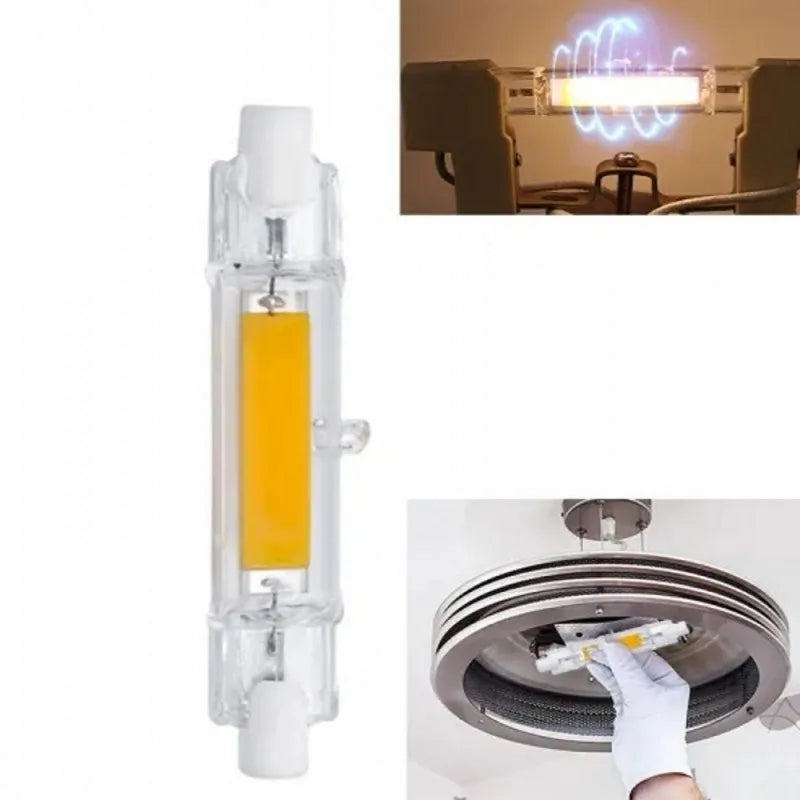 R7S LED Glass Tube 78MM 15W 20W COB Bulb 118MM 30W 40W R7S Corn Lamp J78 J118 AC220V 110V Replace Halogen Light 50W Lampadas