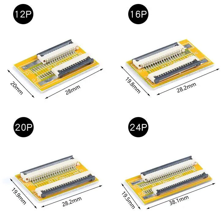 10PCS/1PC FPC FFC Flexible Flat Cable Extension Board 0.5mm 1mm Pitch 4Pin 5 6 7 8 9 10 12 14 15 16 20 30 40 50 60 PIN Connector