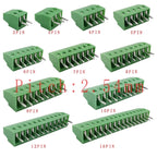 5/10Pcs KF128 2.54mm Pitch PCB Terminal Block Connector 150V 6A 2/3/4/5/6/7/8/9/10/12/14/16Pin Screw Terminal For 26-18AWG Cable