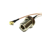MCX Right Angle 90-Degree Switch N Type Female Bulkhead Pigtail Cable RG316 RG174 RG178 15cm/30cm/50cm/100cm For Wifi Router