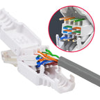 RJ45 UTP Unshield Field Connector Termination Field Plug Toolless Modular Plug for 6A/6/5e 23/24 AWG Network LAN Cables