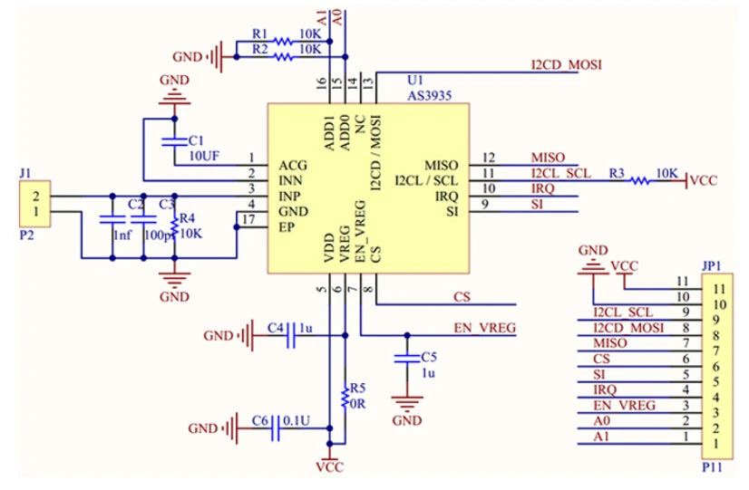 5pcs/1pc AS3935 Lightning Sensor Light-ning Lightning Strike Detection Storm Distance Module 2.4-5.5V 2MHZ SPI I2C IIC Interface