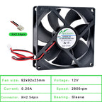 ACP9225 9cm 92mm fan 92x92x25mm 9025 DC5V 12V 24V 2pin Cooling fan for chassis power inverter