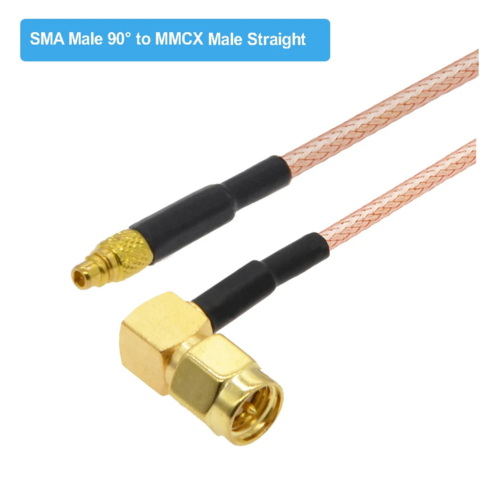 10PCS SMA Female Jack Bulkhead to MMCX Male Straight PLUG RG316 Pigtail RF Coaxial Cable MMCX to SMA Adapter Extension Cable