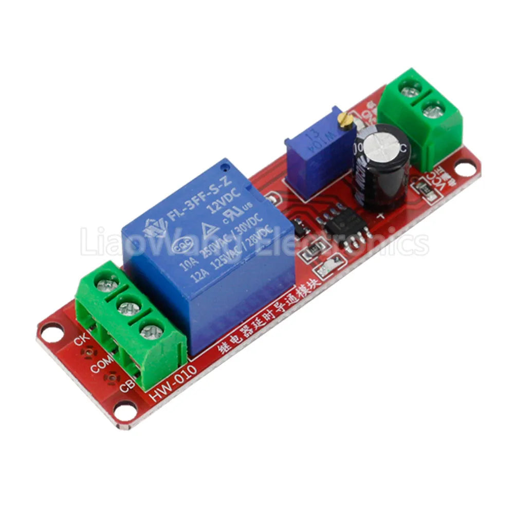 1 PCS NE555 DK555 Timer Switch Adjustable Disconnect Module Time Delay Relay Module DC 5V/12V Delay Relay Shield 0~10S