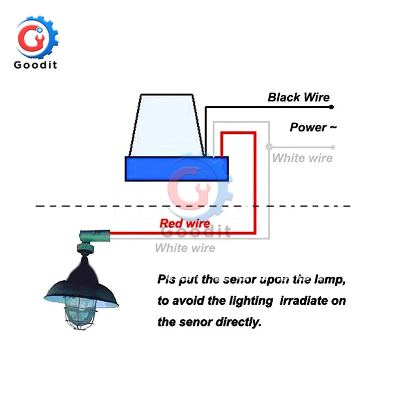 Waterproof Sensitive Auto Photo Switch AS-20 DC 12V AC 110V 220V 10A On/Off Photocell Street Light Switch Sensor Switch Tools