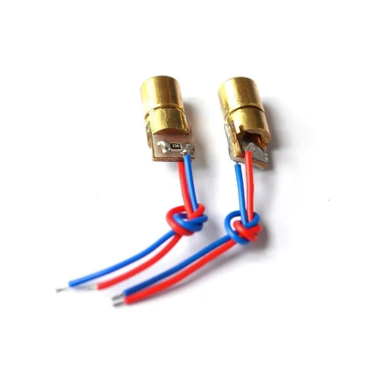 100pcs 650nm 6mm 3V 5v 5mW Laser Dot Diode Module Head With Red Dot High Quality