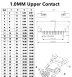 10pcs FPC Connector 0.5mm/1.0mm Pitch Drawer type Upper/ Bottom contact Type Socket FFC Flat Cable Socket 4P 5P 6P 8P 10P-60Pin