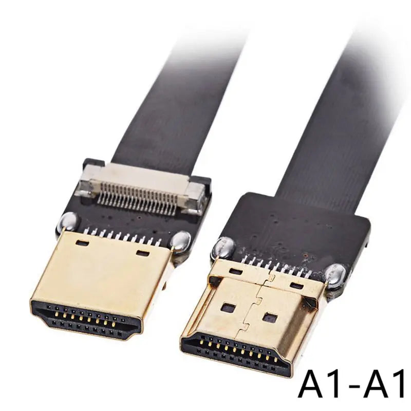 FPV Micro Mini HDMI-compat 90 Degree Connector FPC Flexible Flat HD Ribbon Cable FFC Pitch 20pin For Drone Gopro DSLR Gimbal Kit