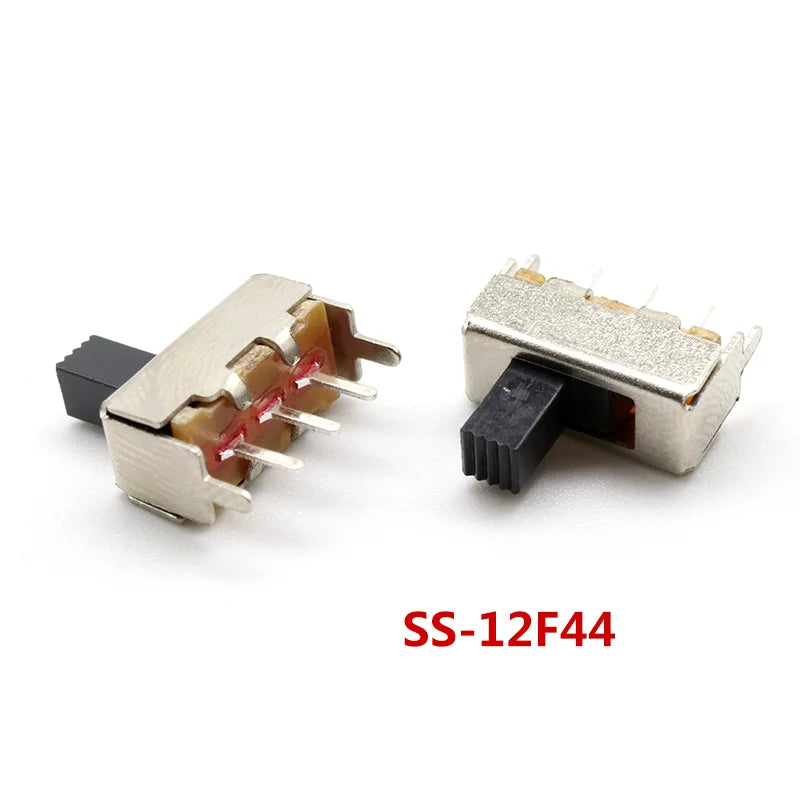 10PCS Slide Switch Micro-power Toggle Switch Single and Double-row Direct-inserted Horizontal Sliding Second Gear Third Gear