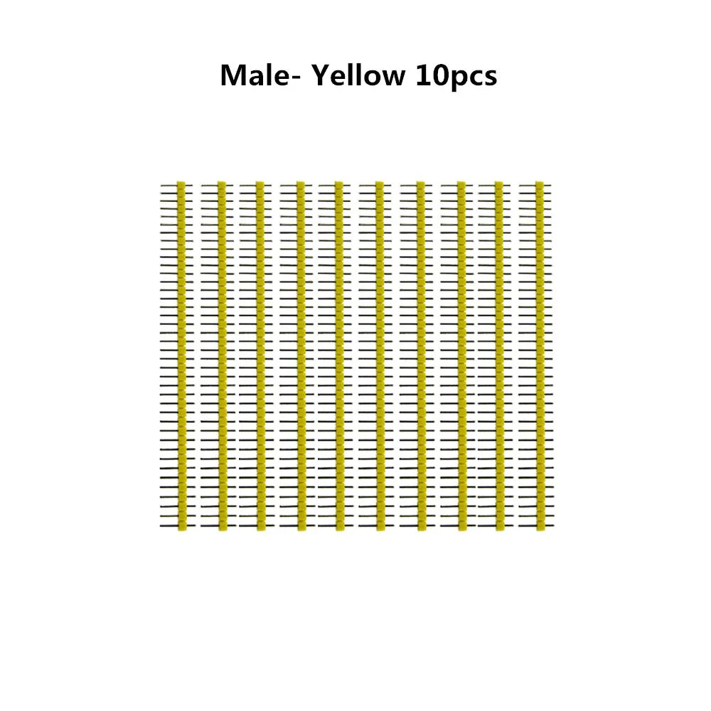 10pcs 40 Pin 1x40 Single Row Male and Female 2.54 Breakable Pin Header PCB JST Connector Strip for arduino DIY Kit
