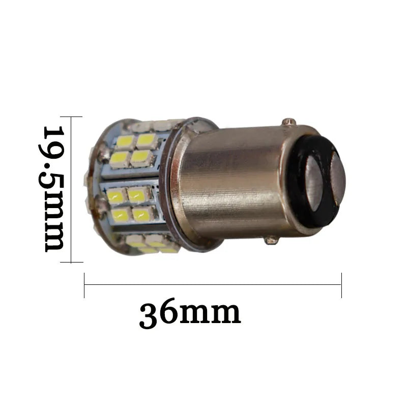 10pcs truck 24v led S25 P21W 1156 ba15s 50 SMD 1206 LED 1157 BAY15D White red brake stop light lamp Turn signal light bulbs 24V