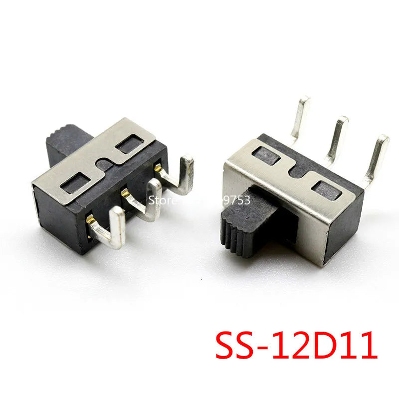 10PCS Slide Switch Micro-power Toggle Switch Single and Double-row Direct-inserted Horizontal Sliding Second Gear Third Gear